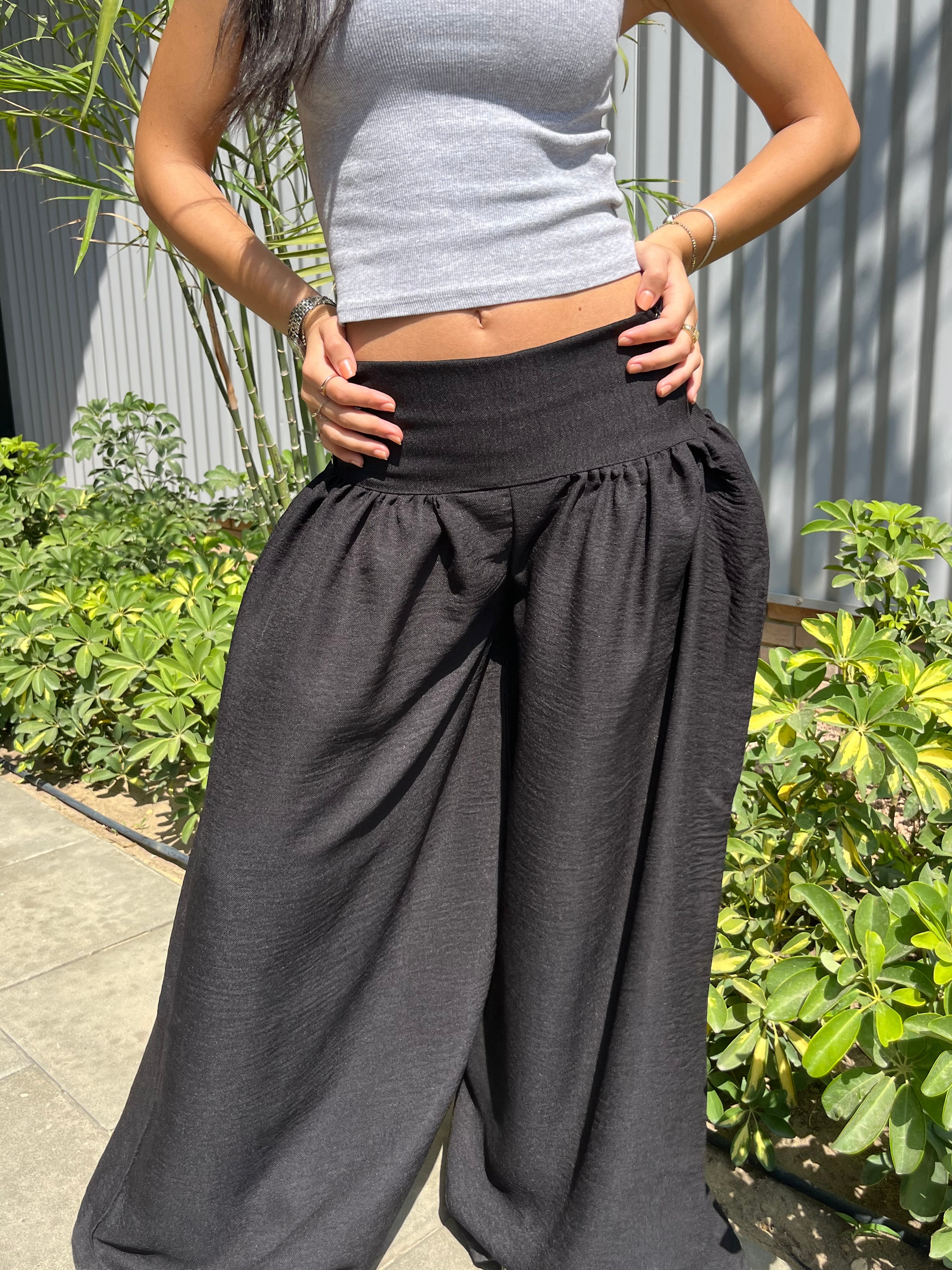 Black Flowy Pants