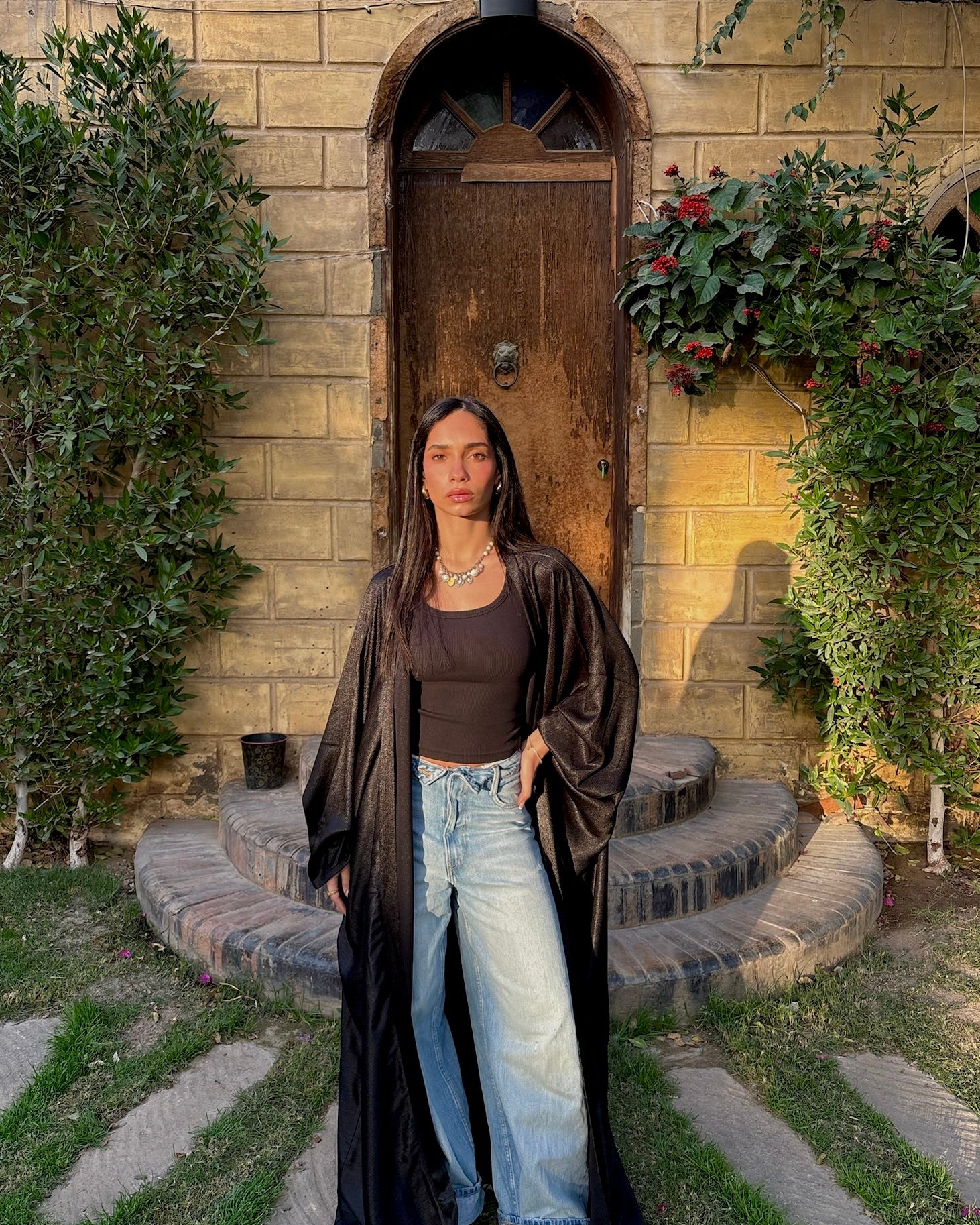 The Shimmery Black Kaftan