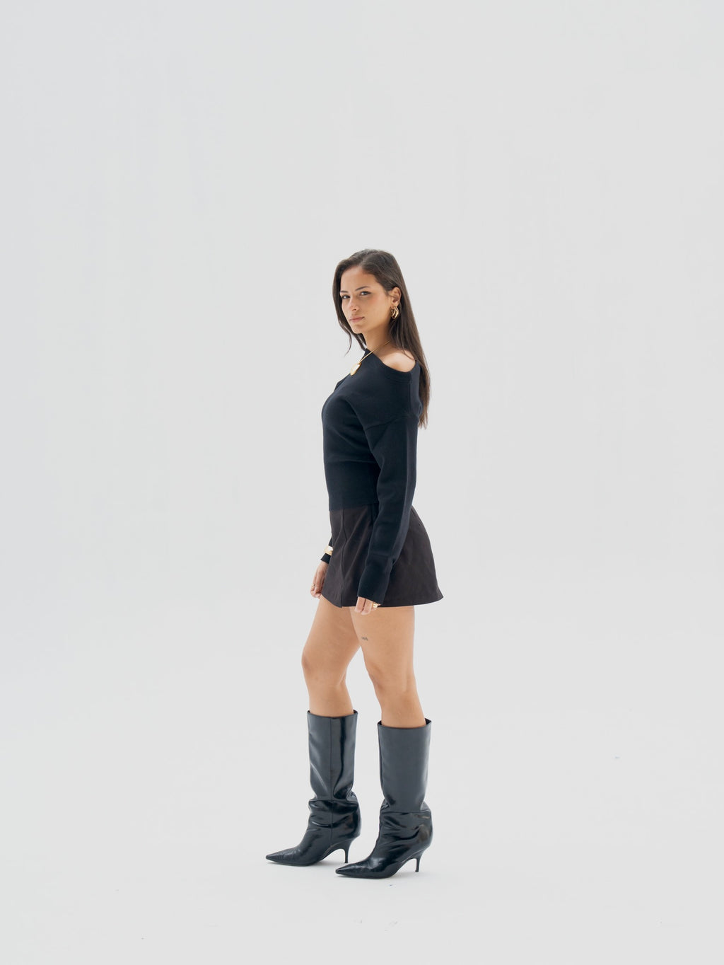 Black One Shoulder Top