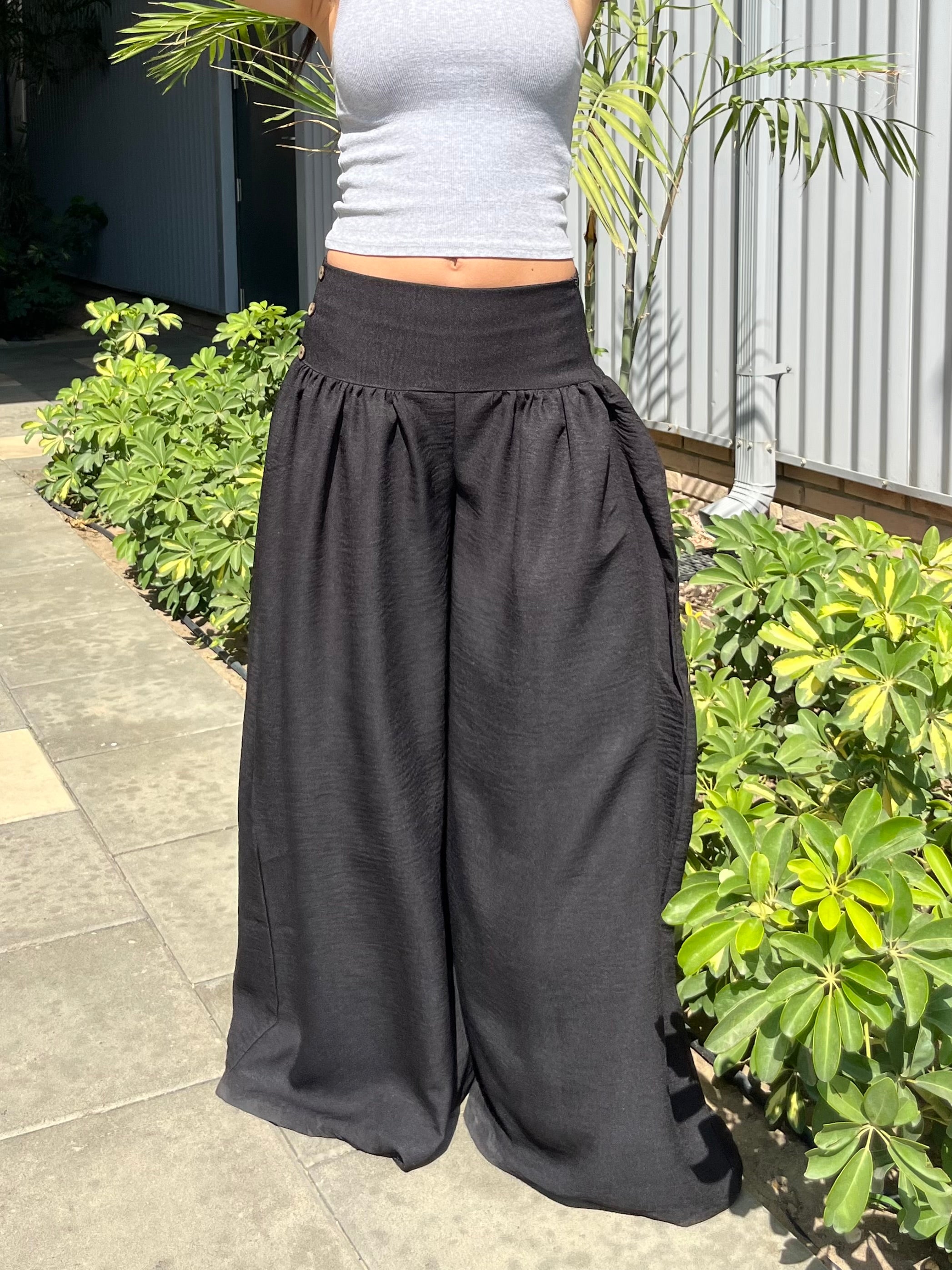 Black Flowy Pants