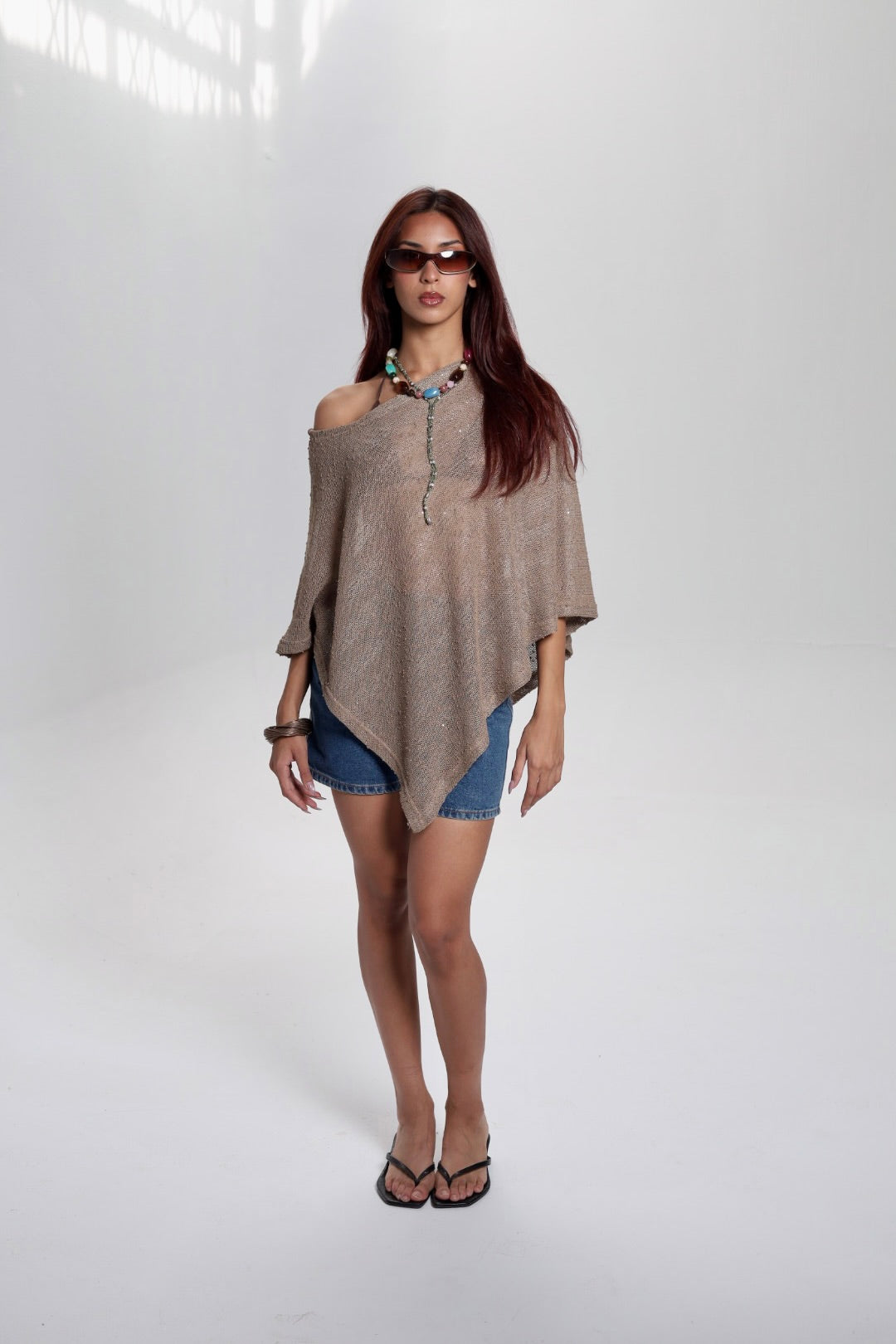 Golden Beige Poncho