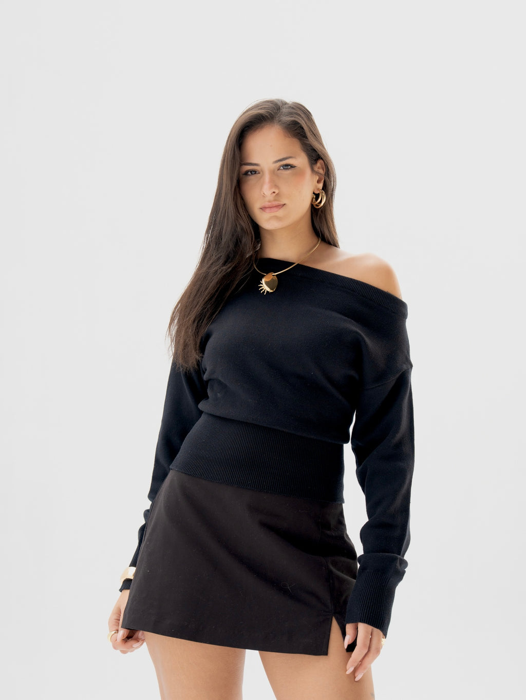 Black One Shoulder Top