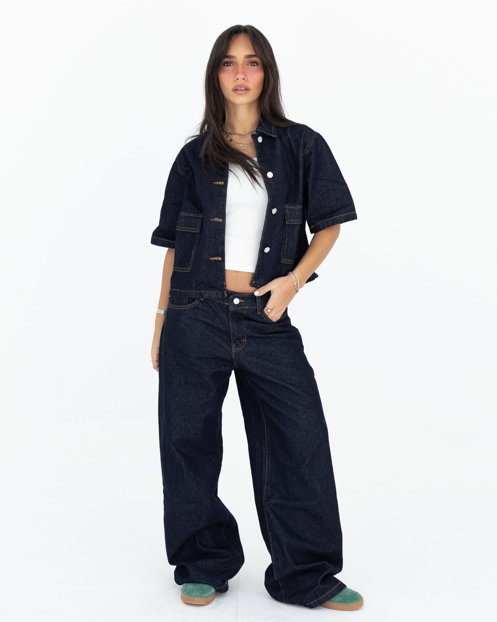 Midnight Blue Denim Set
