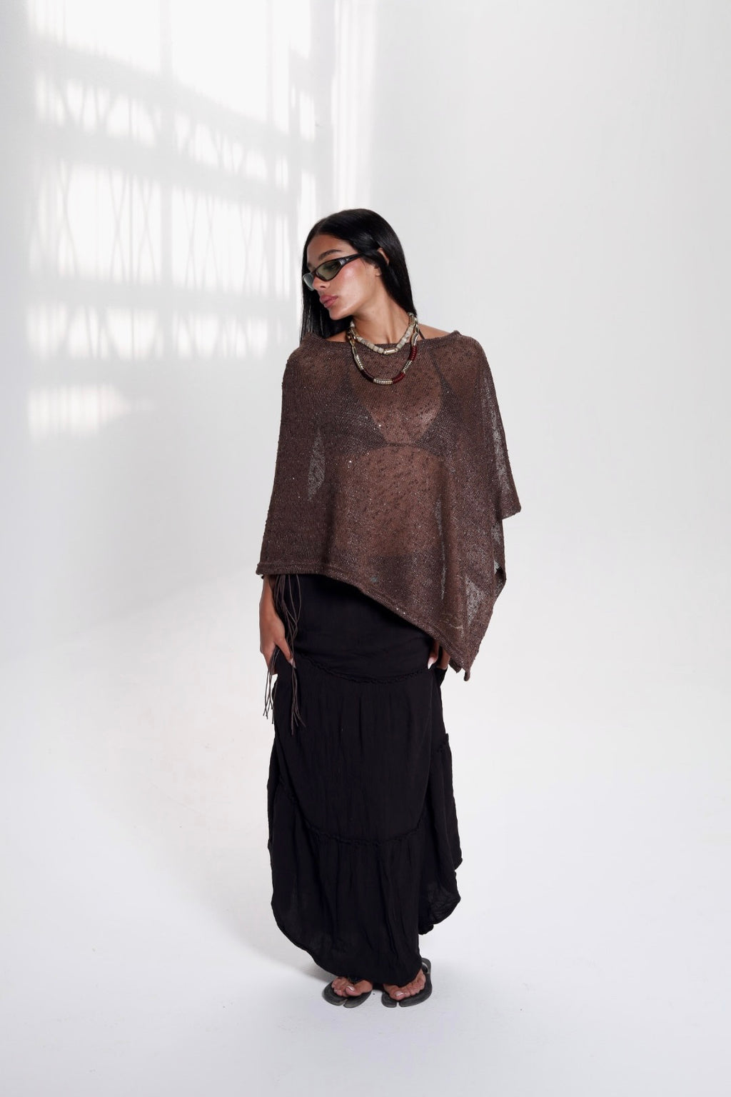 Cocoa Brown Poncho