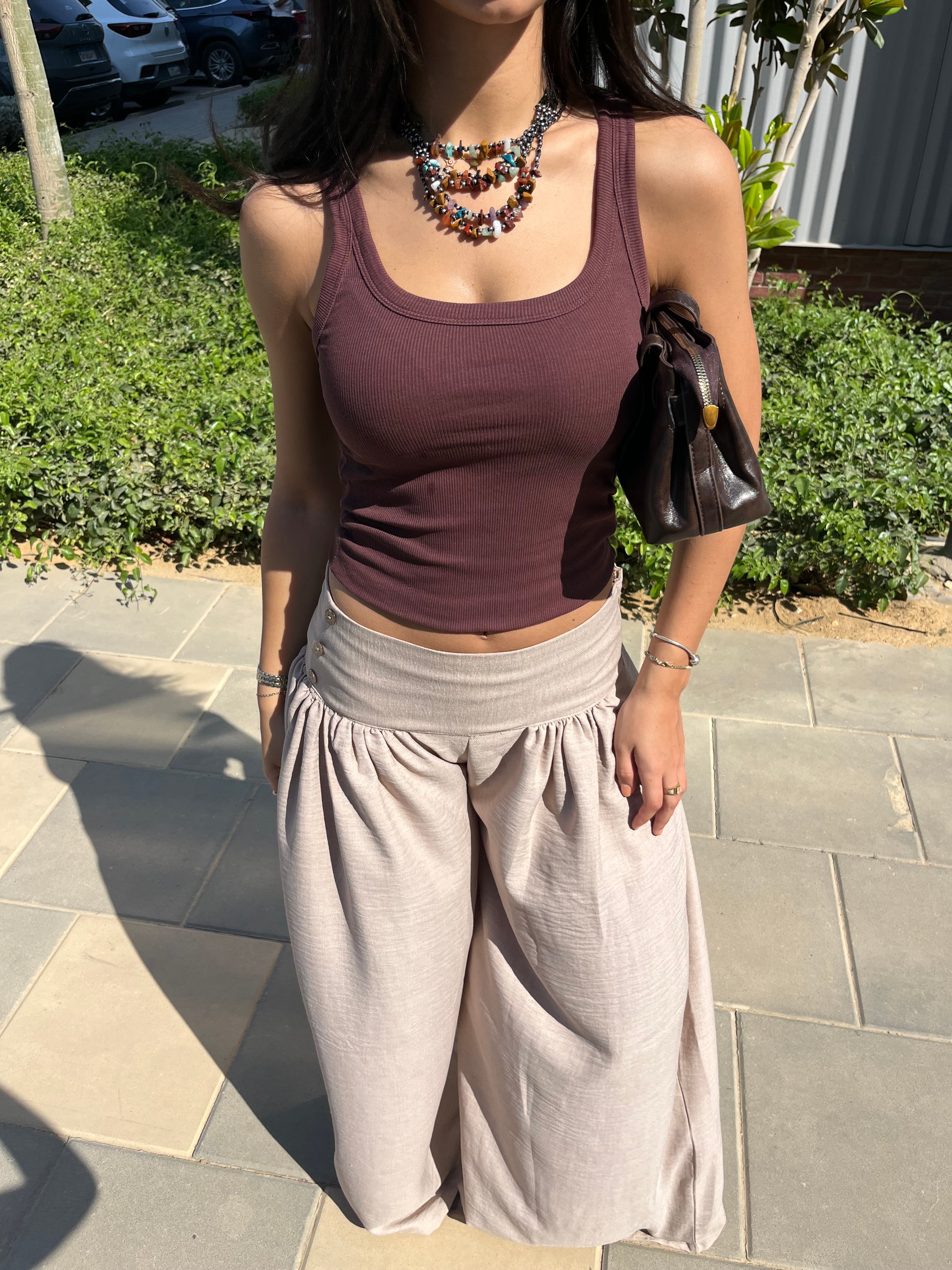 Sand Flowy Pants