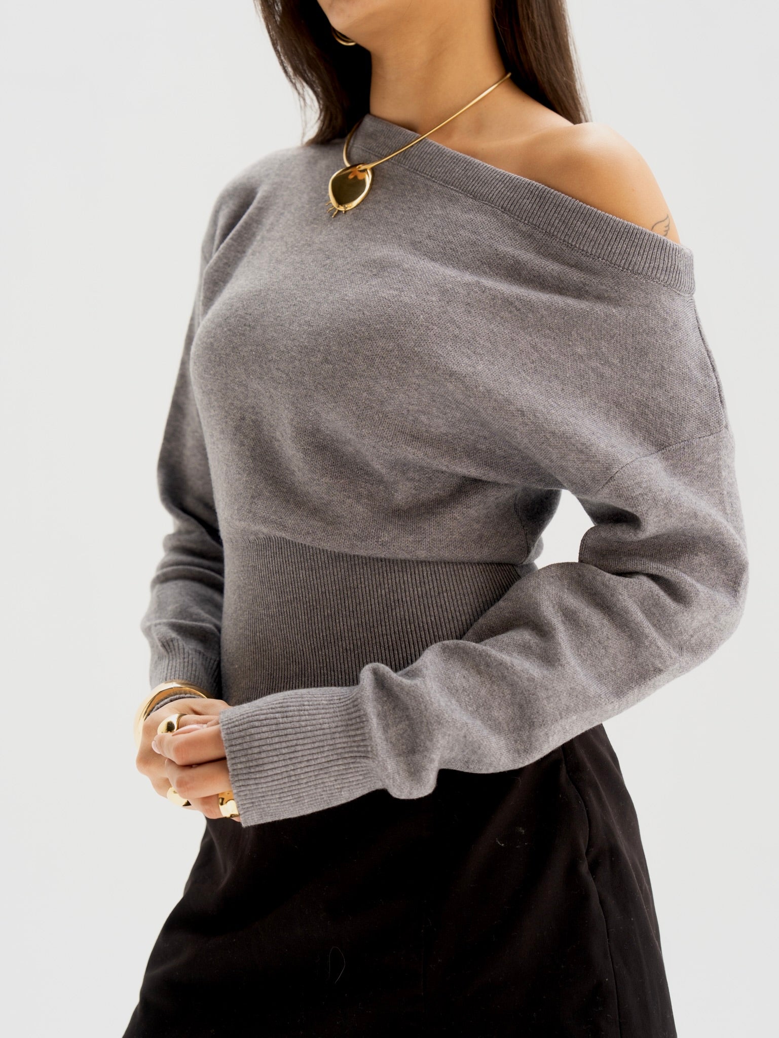 Grey One Shoulder Top – Shop Wearth