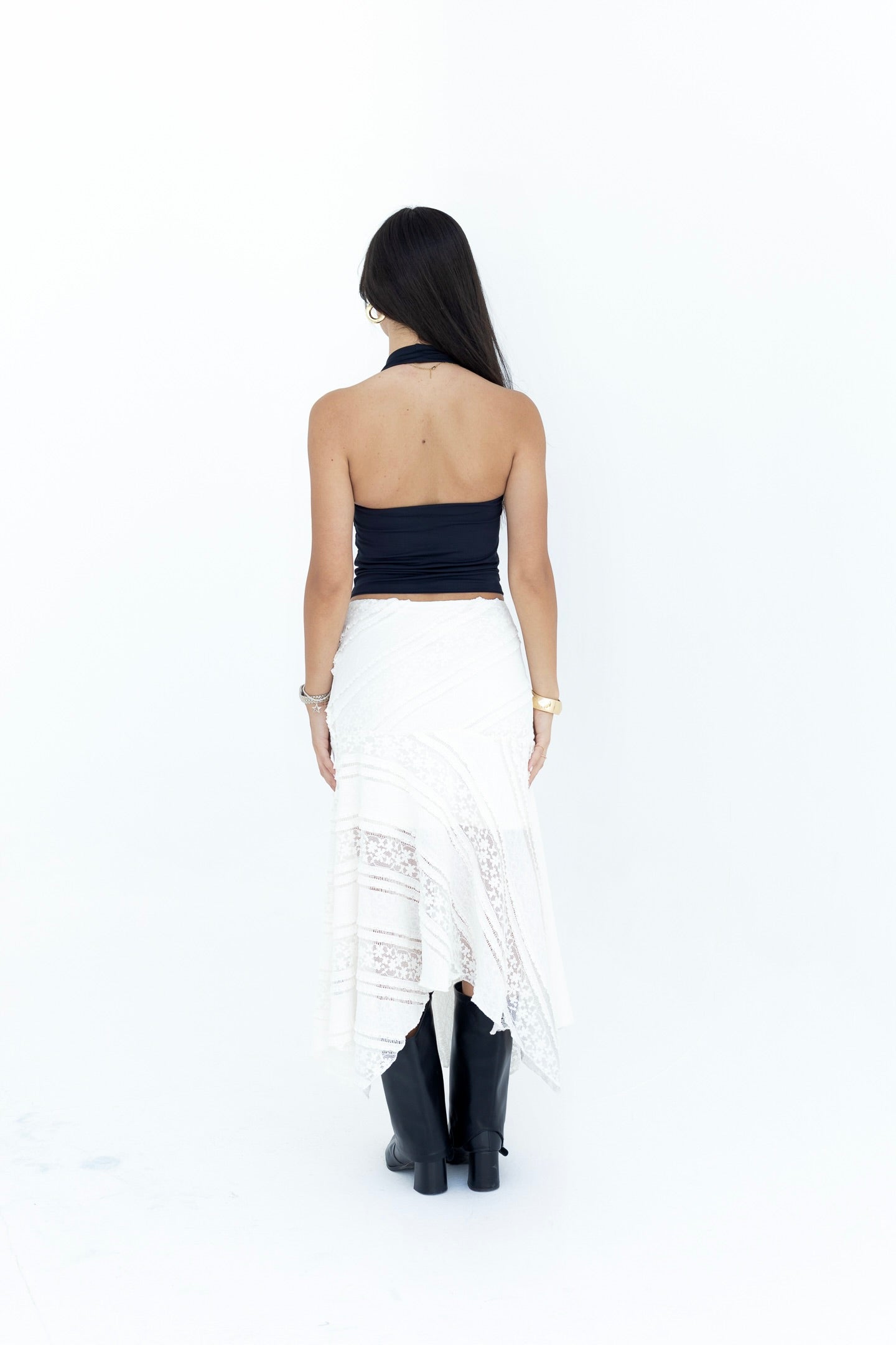 Drape Black Top