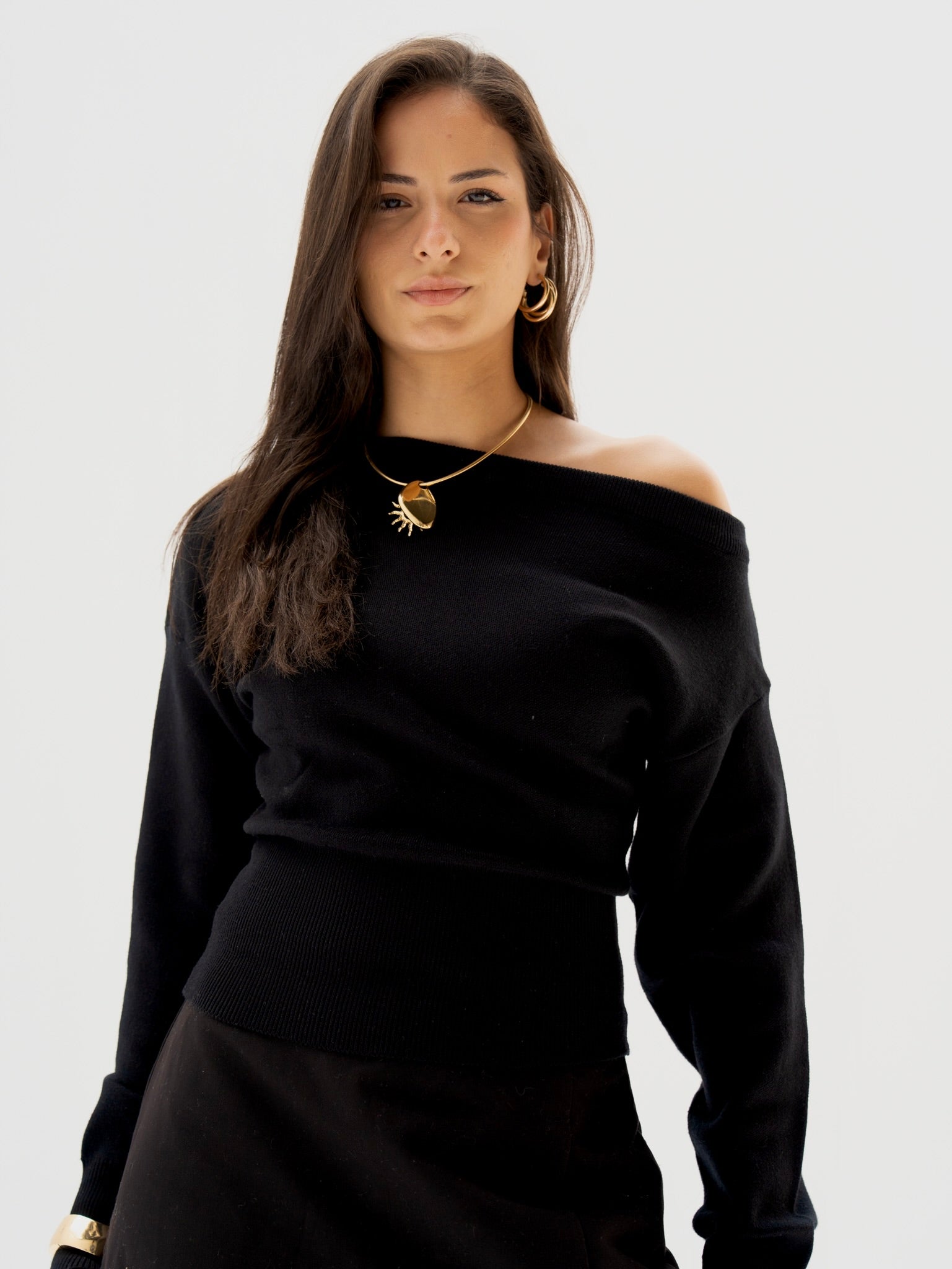 Black One Shoulder Top