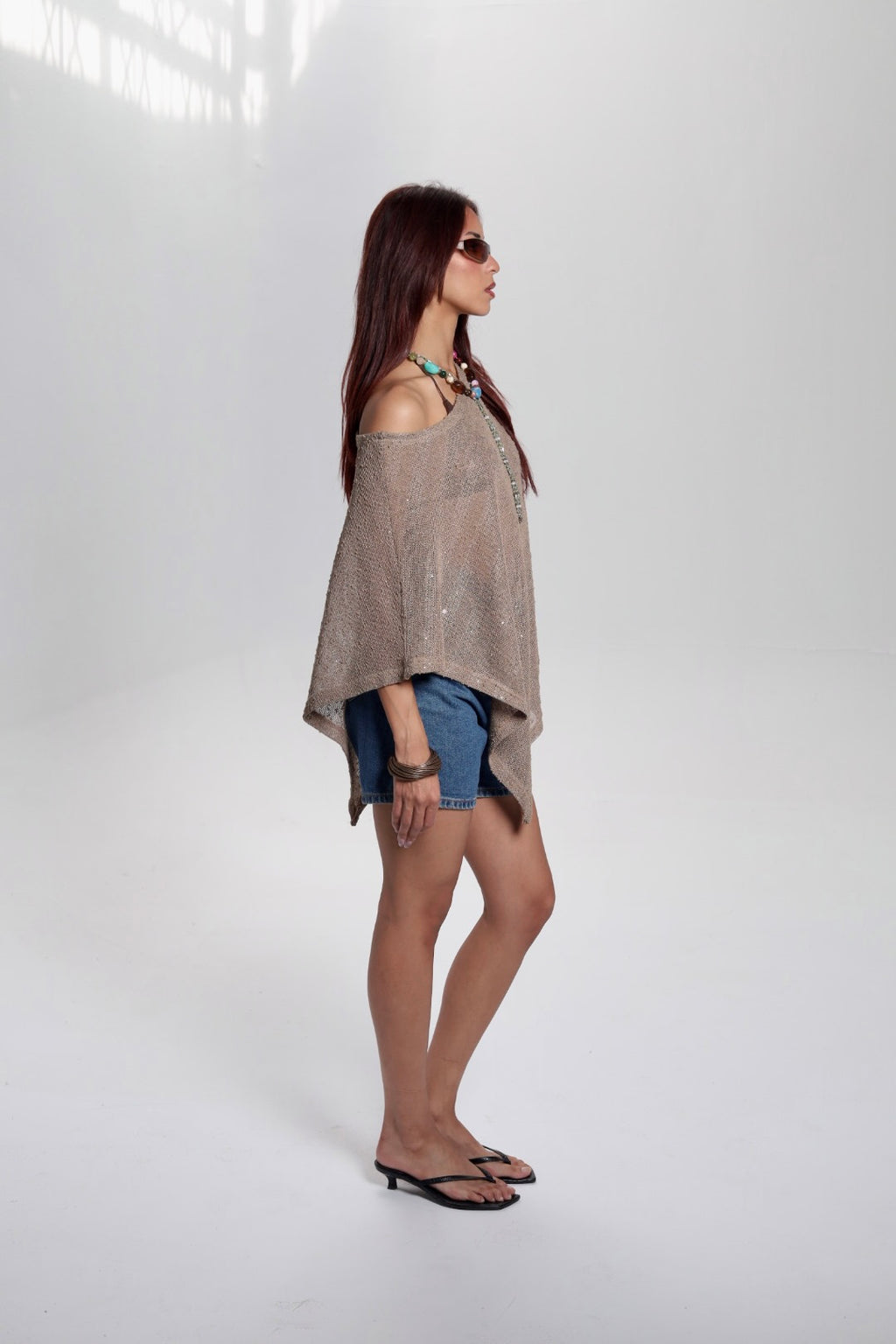 Golden Beige Poncho