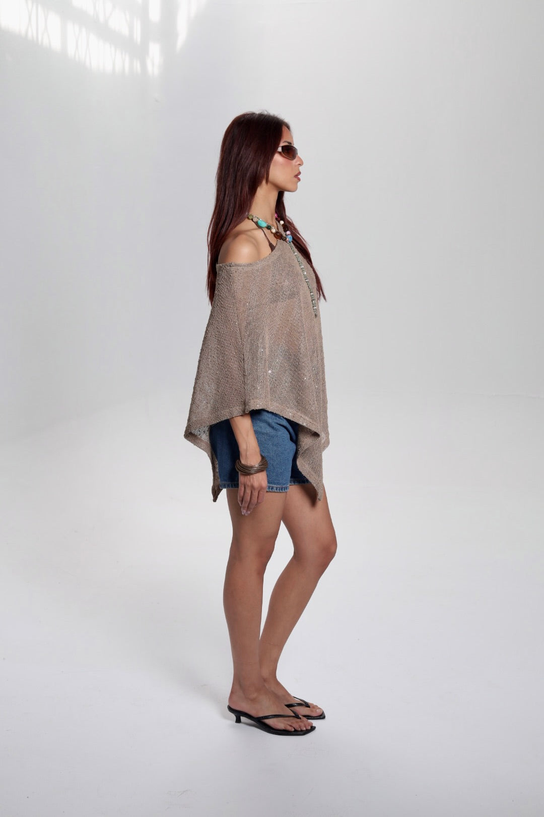 Golden Beige Poncho
