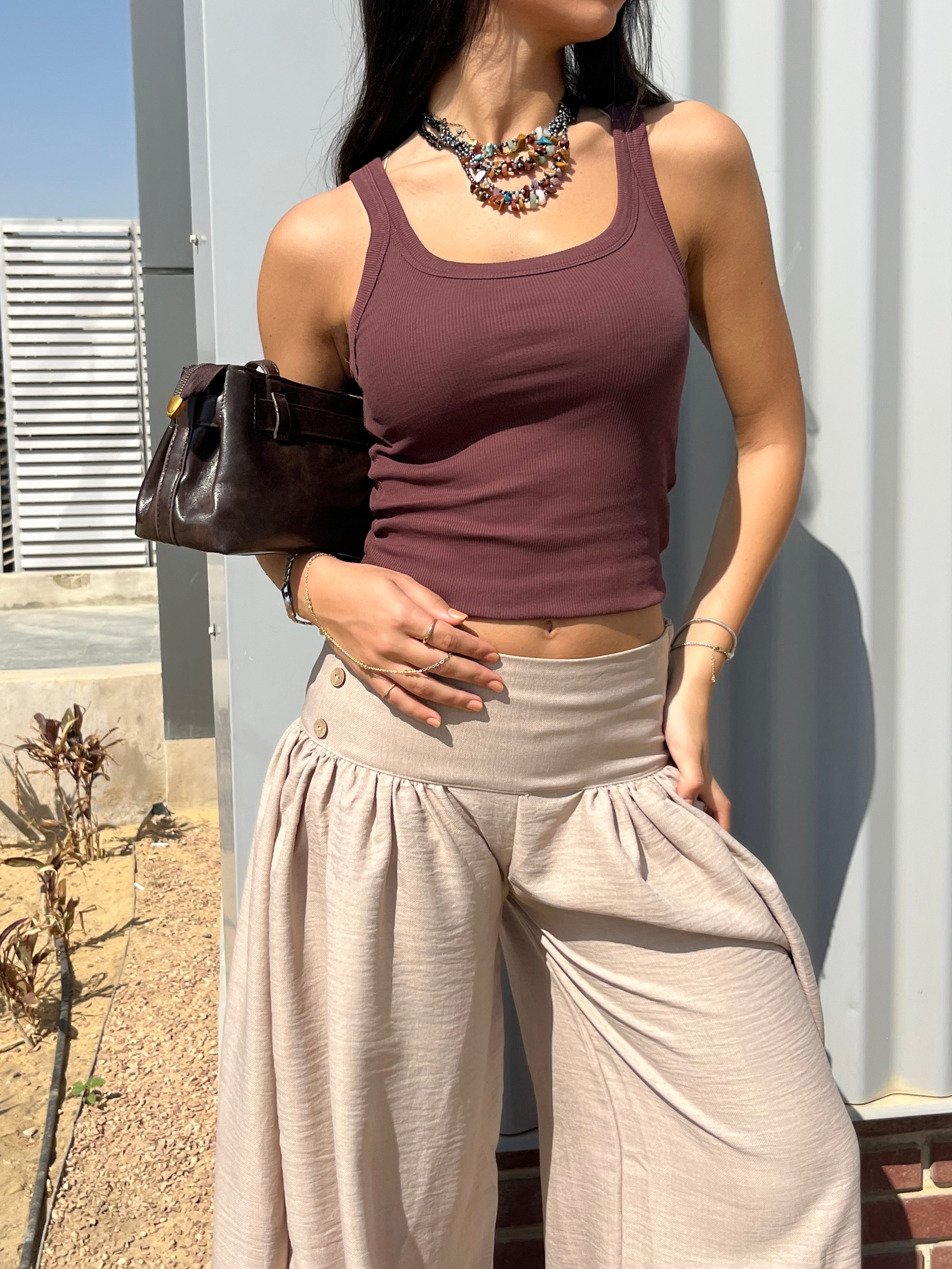 Sand Flowy Pants