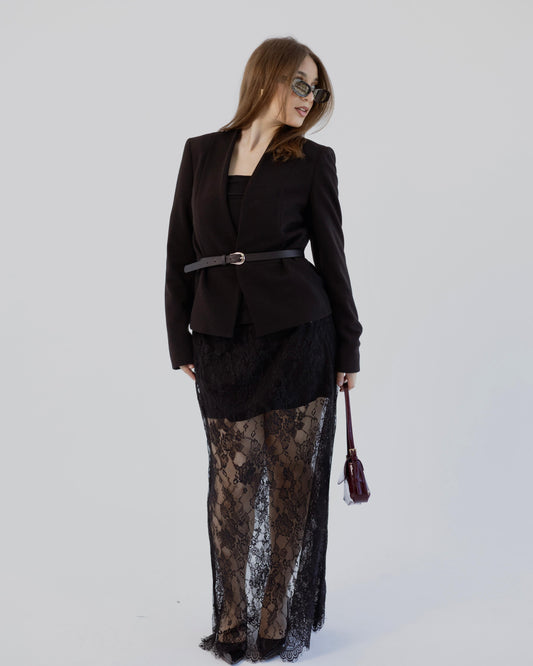 The Black Lace Skirt