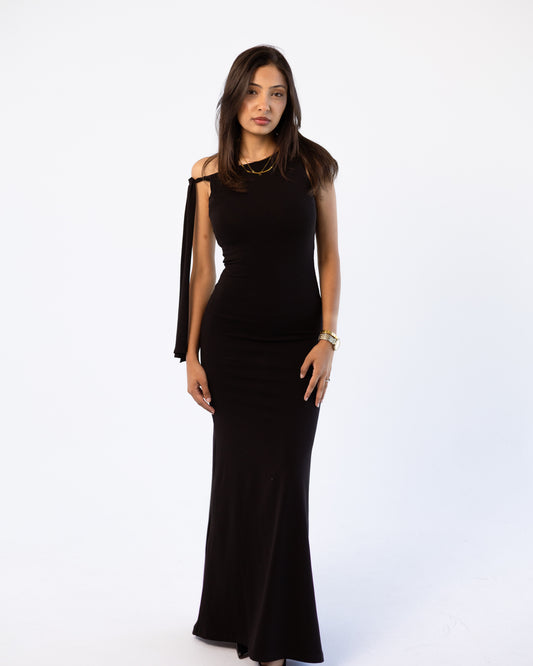 Asymmetric Black Dress
