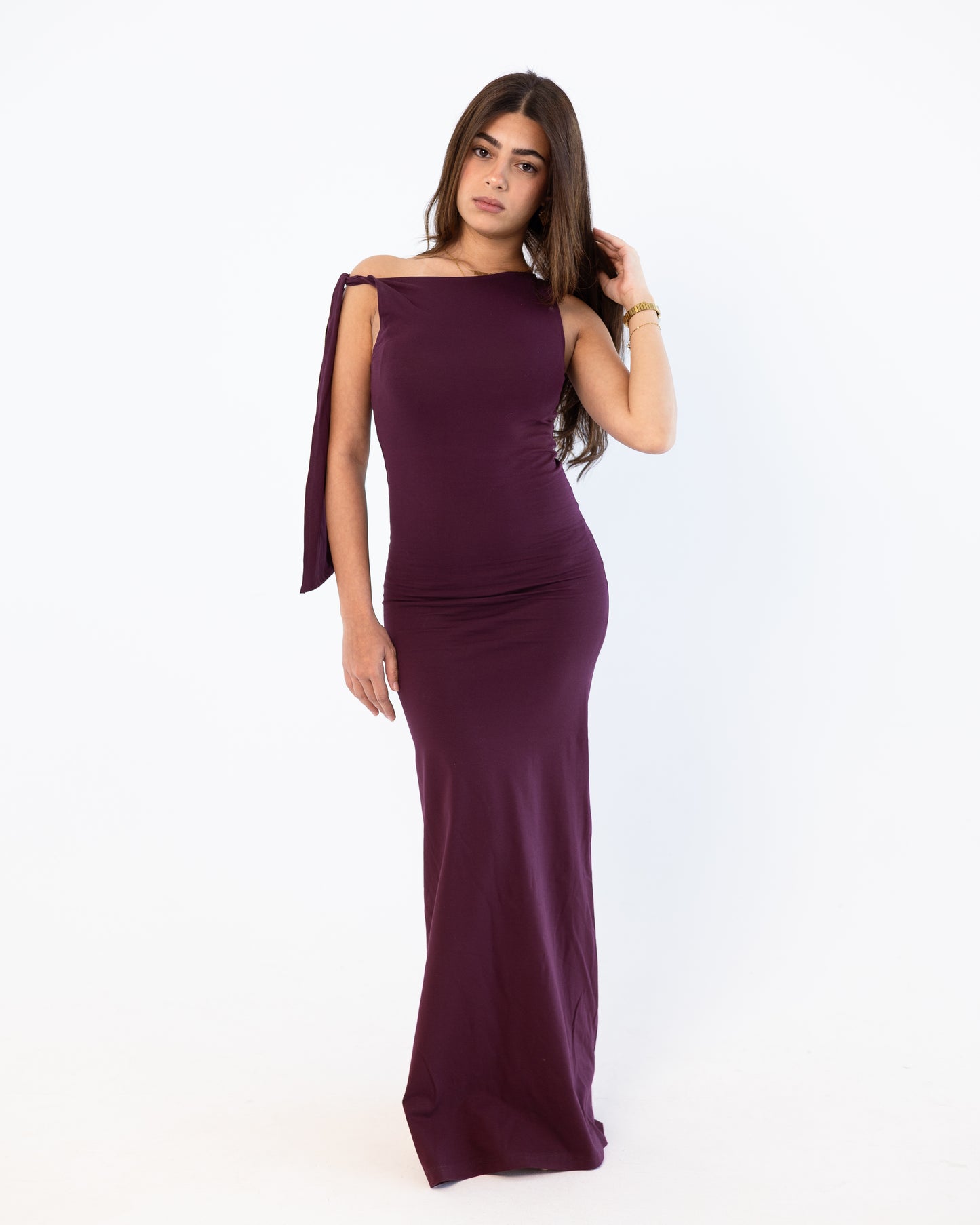 Asymmetric Purple Grape Dress