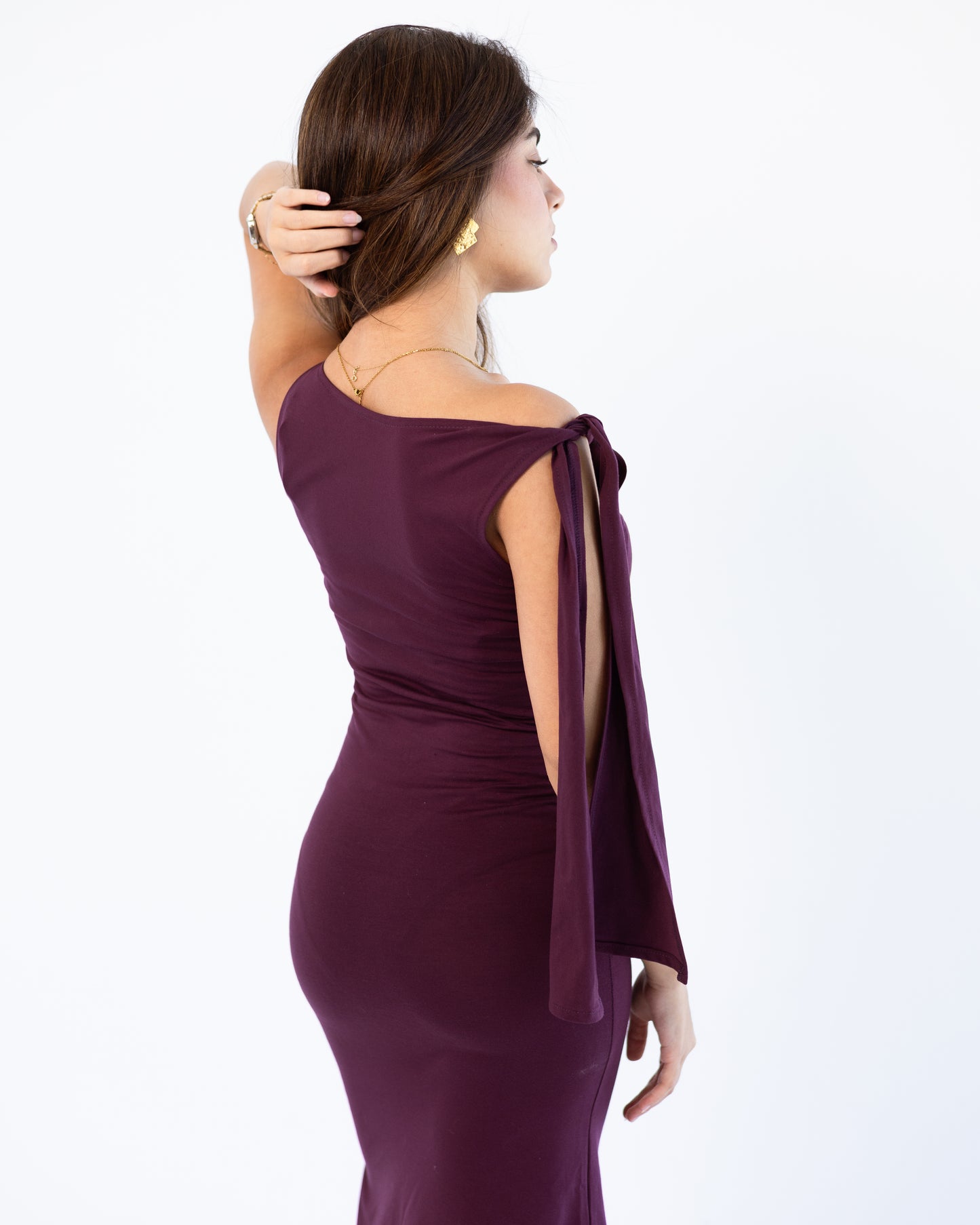 Asymmetric Purple Grape Dress