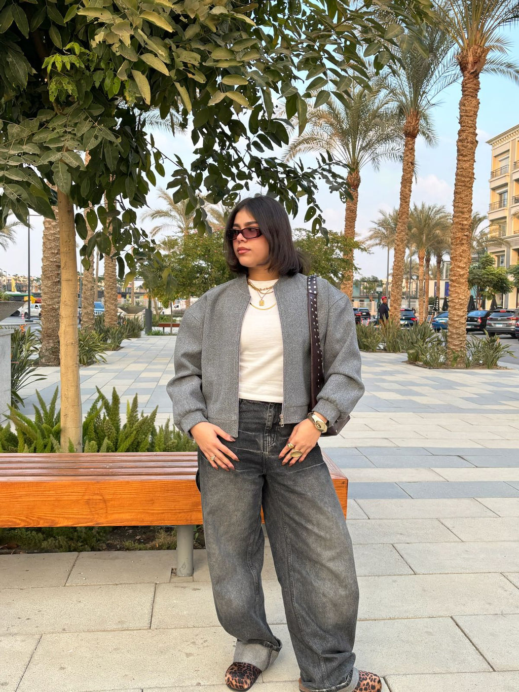 Light Grey Bomber Jacket